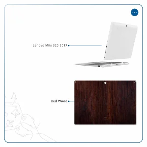 برچسب پوششی ماهوت مدل Red-Wood مناسب برای تبلت لنوو Miix 320 2017