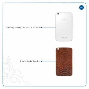 برچسب پوششی ماهوت مدل Brown-Snake-Leather مناسب برای تبلت سامسونگ Galaxy Tab 3 8.0 2013 T310