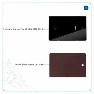 برچسب پوششی ماهوت مدل Matte-Dark-Brown-Leather مناسب برای تبلت سامسونگ Galaxy Tab S4 10.5 2018 T830
