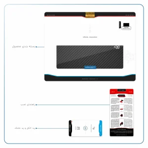 برچسب پوششی ماهوت مدل Carbon-Fiber مناسب برای تبلت سامسونگ Galaxy Tab S3 9.7 2017 T825