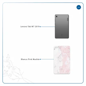 برچسب پوششی ماهوت مدل Blanco-Pink-Marble مناسب برای تبلت لنوو Tab M7 2019