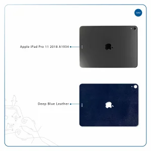 برچسب پوششی ماهوت مدل Deep-Blue-Leather مناسب برای تبلت اپل iPad Pro 11 2018 A1934