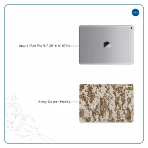 برچسب پوششی ماهوت مدل Army-Desert-Pixel مناسب برای تبلت اپل iPad Pro 9.7 2016 A1674
