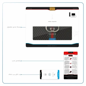 برچسب پوششی ماهوت مدل GUCCI-Logo مناسب برای تبلت هوآوی Matepad T10 2020 AGS-L09
