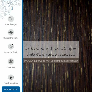 برچسب پوششی ماهوت مدل Dark-Gold-Stripes-Wood مناسب برای تبلت اپل iPad Pro 11 (GEN 2) 2020 A2230
