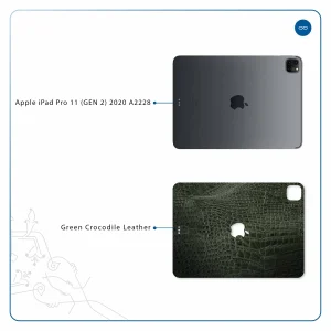 برچسب پوششی ماهوت مدل Green-Crocodile-Leather مناسب برای تبلت اپل iPad Pro 11 (GEN 2) 2020 A2228