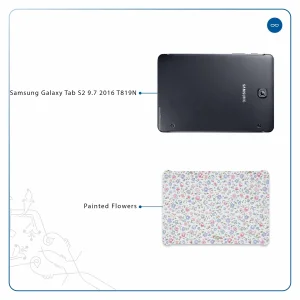 برچسب پوششی ماهوت مدل Painted-Flowers مناسب برای تبلت سامسونگ Galaxy Tab S2 9.7 2016 T819N