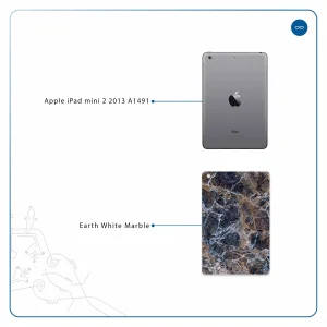 برچسب پوششی ماهوت مدل Earth-White-Marble مناسب برای تبلت اپل iPad mini 2 2013 A1491