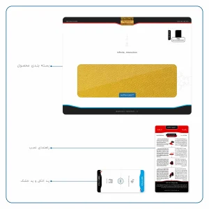 برچسب پوششی ماهوت مدل Mustard-Leather مناسب برای تبلت سونی Xperia Z2 Tablet LTE 2014