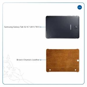 برچسب پوششی ماهوت مدل Brown-Chamois-Leather مناسب برای تبلت سامسونگ Galaxy Tab S2 9.7 2015 T815
