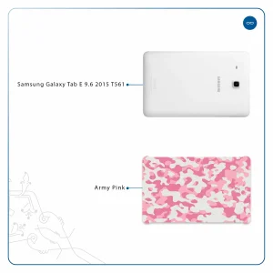 برچسب پوششی ماهوت مدل Army-Pink مناسب برای تبلت سامسونگ Galaxy Tab E 9.6 2015 T561