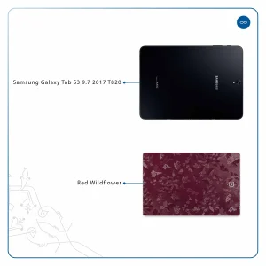 برچسب پوششی ماهوت مدل Red-Wildflower مناسب برای تبلت سامسونگ Galaxy Tab S3 9.7 2017 T820