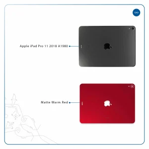 برچسب پوششی ماهوت مدل Matte-Warm-Red مناسب برای تبلت اپل iPad Pro 11 2018 A1980
