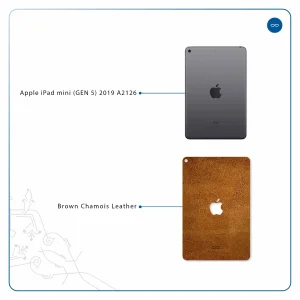 برچسب پوششی ماهوت مدل Brown-Chamois-Leather مناسب برای تبلت اپل iPad mini (GEN 5) 2019 A2126
