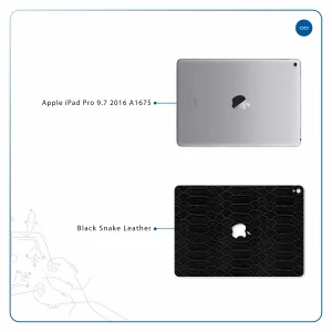 برچسب پوششی ماهوت مدل Black-Snake-Leather مناسب برای تبلت اپل iPad Pro 9.7 2016 A1675