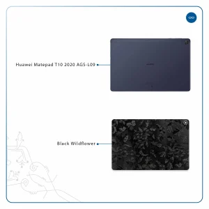 برچسب پوششی ماهوت مدل Black-Wildflower مناسب برای تبلت هوآوی Matepad T10 2020 AGS-L09