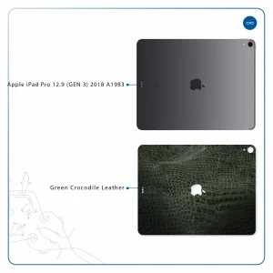برچسب پوششی ماهوت مدل Green-Crocodile-Leather مناسب برای تبلت اپل iPad Pro 12.9 (GEN 3) 2018 A1983