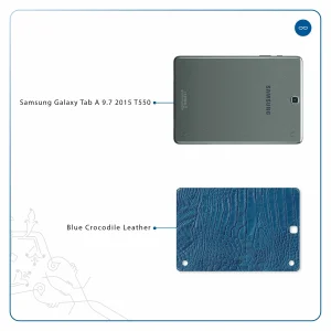 برچسب پوششی ماهوت مدل Blue-Crocodile-Leather مناسب برای تبلت سامسونگ Galaxy Tab A 9.7 2015 T550