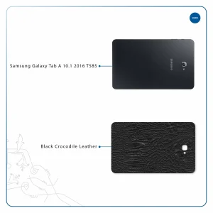 برچسب پوششی ماهوت مدل Black-Crocodile-Leather مناسب برای تبلت سامسونگ Galaxy Tab A 10.1 2016 T585
