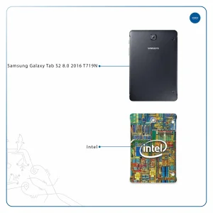 برچسب پوششی ماهوت مدل Intel Brand مناسب برای تبلت سامسونگ Galaxy Tab S2 8.0 2016 T719N