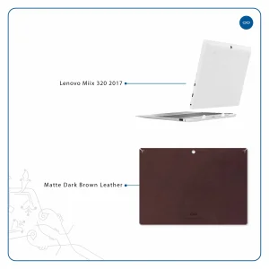 برچسب پوششی ماهوت مدل Matte-Dark-Brown-Leather مناسب برای تبلت لنوو Miix 320 2017