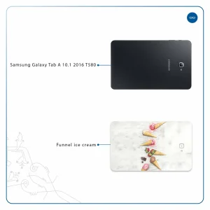 برچسب پوششی ماهوت مدل Funnel ice cream مناسب برای تبلت سامسونگ Galaxy Tab A 10.1 2016 T580