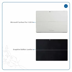 برچسب پوششی ماهوت مدل Graphite Buffalo Leather مناسب برای تبلت مایکروسافت Surface Pro 3 2014