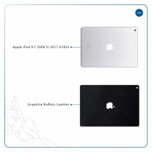 برچسب پوششی ماهوت مدل Graphite Buffalo Leather مناسب برای تبلت اپل iPad 9.7 (GEN 5) 2017 A1822