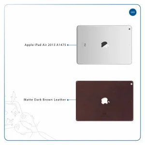 برچسب پوششی ماهوت مدل Matte-Dark-Brown-Leather مناسب برای تبلت اپل iPad Air 2013 A1475