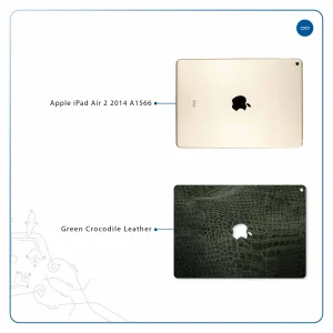 برچسب پوششی ماهوت مدل Green-Crocodile-Leather مناسب برای تبلت اپل iPad Air 2 2014 A1566