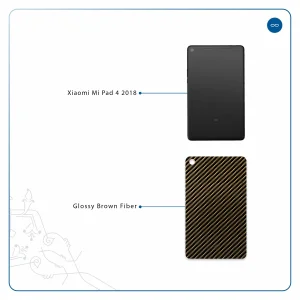 برچسب پوششی ماهوت مدل Glossy-Brown-Fiber مناسب برای تبلت شیائومی Mi Pad 4 2018