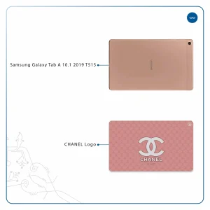 برچسب پوششی ماهوت مدل CHANEL-Logo مناسب برای تبلت سامسونگ Galaxy Tab A 10.1 2019 T515