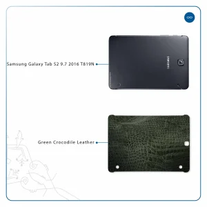 برچسب پوششی ماهوت مدل Green-Crocodile-Leather مناسب برای تبلت سامسونگ Galaxy Tab S2 9.7 2016 T819N
