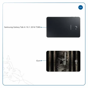 برچسب پوششی ماهوت مدل Gun مناسب برای تبلت سامسونگ Galaxy Tab A 10.1 2016 T580