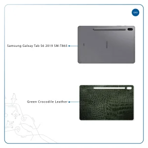 برچسب پوششی ماهوت مدل Green-Crocodile-Leather مناسب برای تبلت سامسونگ Galaxy Tab S6 2019 SM-T865