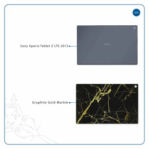 برچسب پوششی ماهوت مدل Graphite-Gold-Marble مناسب برای تبلت سونی Xperia Tablet Z LTE 2013