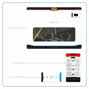 برچسب پوششی ماهوت مدل Graphite-Gold-Marble مناسب برای تبلت سونی Xperia Tablet Z LTE 2013