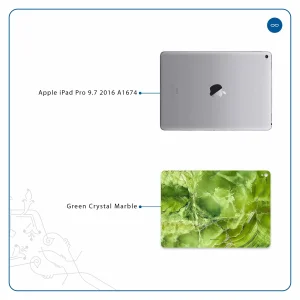 برچسب پوششی ماهوت مدل Green Crystal Marble مناسب برای تبلت اپل iPad Pro 9.7 2016 A1674