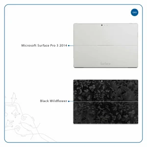 برچسب پوششی ماهوت مدل Black-Wildflower مناسب برای تبلت مایکروسافت Surface Pro 3 2014