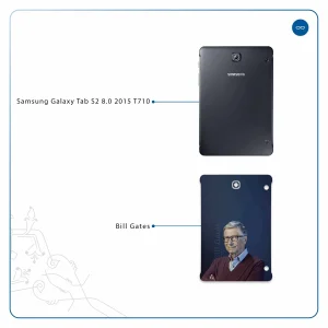برچسب پوششی ماهوت مدل Bill Gates مناسب برای تبلت سامسونگ Galaxy Tab S2 8.0 2015 T710