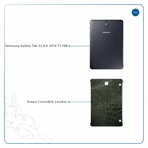 برچسب پوششی ماهوت مدل Green-Crocodile-Leather مناسب برای تبلت سامسونگ Galaxy Tab S2 8.0 2016 T719N