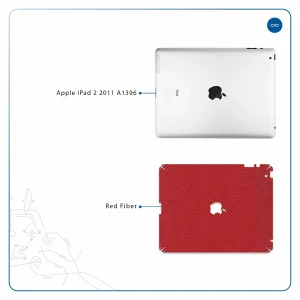 برچسب پوششی ماهوت مدل Red-Fiber مناسب برای تبلت اپل iPad 2 2011 A1396
