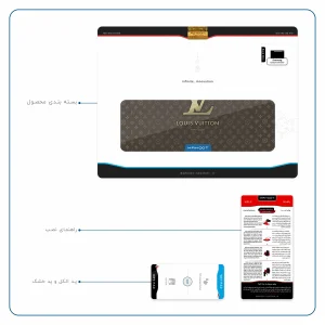 برچسب پوششی ماهوت مدل LOUIS-VUITTON-Logo مناسب برای تبلت سامسونگ Galaxy Tab S6 2019 SM-T865