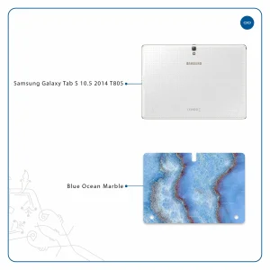 برچسب پوششی ماهوت مدل Blue Ocean Marble مناسب برای تبلت سامسونگ Galaxy Tab S 10.5 2014 T805