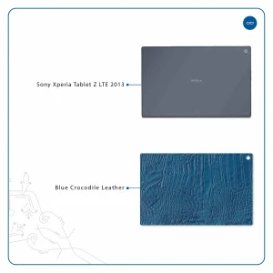 برچسب پوششی ماهوت مدل Blue-Crocodile-Leather مناسب برای تبلت سونی Xperia Tablet Z LTE 2013
