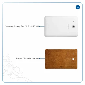 برچسب پوششی ماهوت مدل Brown-Chamois-Leather مناسب برای تبلت سامسونگ Galaxy Tab E 9.6 2015 T560