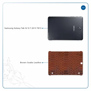 برچسب پوششی ماهوت مدل Brown-Snake-Leather مناسب برای تبلت سامسونگ Galaxy Tab S2 9.7 2015 T815