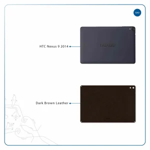برچسب پوششی ماهوت مدل Dark-Brown-Leather مناسب برای تبلت اچ تی سی Nexus 9 2014
