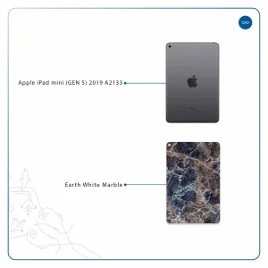 برچسب پوششی ماهوت مدل Earth-White-Marble مناسب برای تبلت اپل iPad mini (GEN 5) 2019 A2133