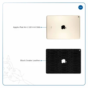 برچسب پوششی ماهوت مدل Black-Snake-Leather مناسب برای تبلت اپل iPad Air 2 2014 A1566